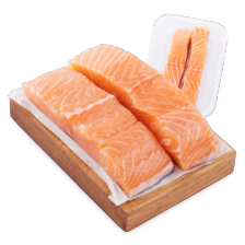 Verse zalmfilet met huid